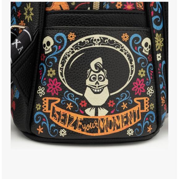 Disney Wondapop Coco Pixar Miguel Hector Ernesto Pebbled Leather Backpack NWT - Picture 8 of 9